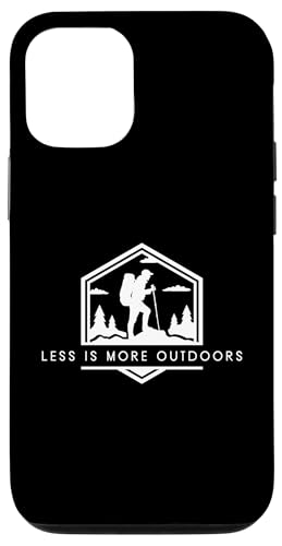 Hülle für iPhone 13 Pro Weniger ist mehr im Freien – Minimalistischer Wanderliebhaber von Retro Hiking Apparel Gifts