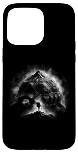 Hülle für iPhone 15 Pro Max Turtle Mountain Illustration – tolle grafische Wanderliebhaber von Retro Hiking Apparel Gifts