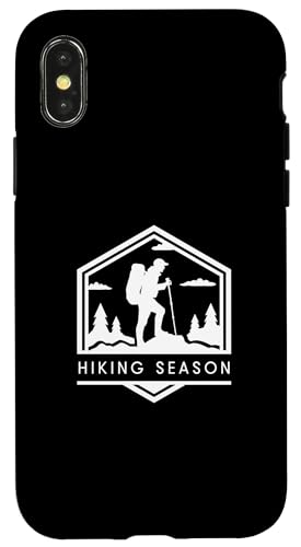 Hülle für iPhone X/XS Wandersaison - Minimalistischer Wanderliebhaber von Retro Hiking Apparel Gifts