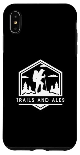 Hülle für iPhone XS Max Trails And Ales - Lustiger minimalistischer Wander-Bierliebhaber von Retro Hiking Apparel Gifts