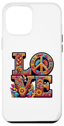 Hülle für iPhone 12 Pro Max Hippie Retro Love Peace 70er 60er Jahre Vintage Freiheit Blumen von Retro Hippie Festival 70er 60er Frieden Blumen