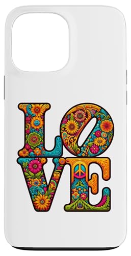 Hülle für iPhone 13 Pro Max Hippie Retro Love Peace 70er 60er Jahre Vintage Freiheit Blumen von Retro Hippie Festival 70er 60er Frieden Blumen