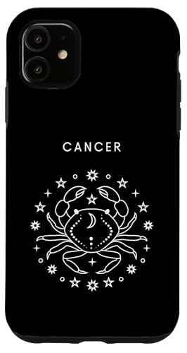 Hülle für iPhone 11 Krebs die Krabbe - Minimalistische Sternzeichen-Grafik von Retro Horoscope Astrology Zodiac Apparel Gifts