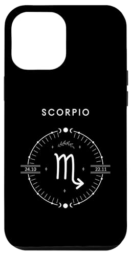 Hülle für iPhone 12 Pro Max Skorpion-Grafik – minimalistisches Sternzeichen von Retro Horoscope Astrology Zodiac Apparel Gifts