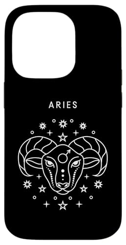 Hülle für iPhone 14 Pro Widder der Widder - Minimalistische Sternzeichen-Grafik von Retro Horoscope Astrology Zodiac Apparel Gifts