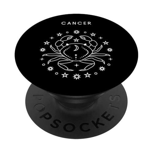 Krebs die Krabbe - Minimalistische Sternzeichen-Grafik PopSockets Klebender PopGrip von Retro Horoscope Astrology Zodiac Apparel Gifts