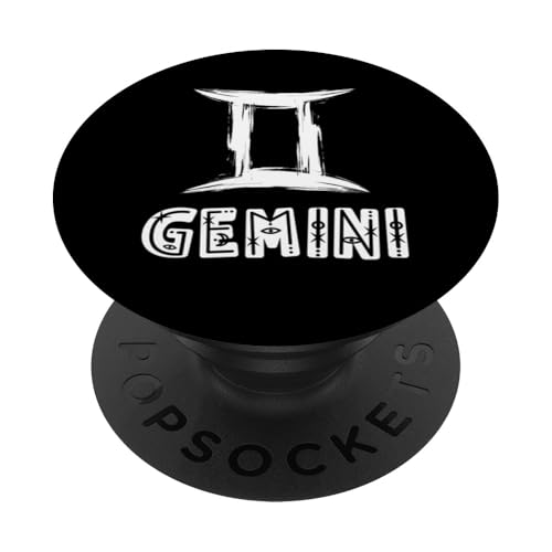 Sternzeichen Zwillinge – Minimalistischer Horoskop-Liebhaber PopSockets Klebender PopGrip von Retro Horoscope Astrology Zodiac Apparel Gifts