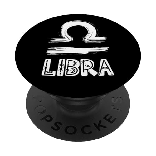 Waage Sternzeichen - Minimalistischer Horoskop-Liebhaber PopSockets Klebender PopGrip von Retro Horoscope Astrology Zodiac Apparel Gifts