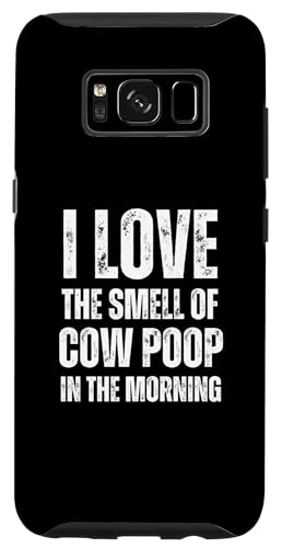 Hülle für Galaxy S8 Ich liebe den Geruch von Kuhkot am Morgen - Funny Farmer von Retro I Love The Smell Apparel Gifts