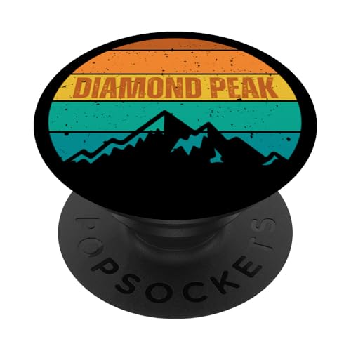 Diamond Peak, Idaho, Vintage-Stil, Sonnenuntergang, Berge PopSockets Klebender PopGrip von Retro Idaho Vintage Sunset Mountains