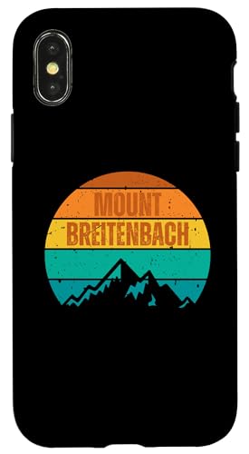 Hülle für iPhone X/XS Mount Breitenbach Idaho Retro Vintage Sonnenuntergang Berge von Retro Idaho Vintage Sunset Mountains