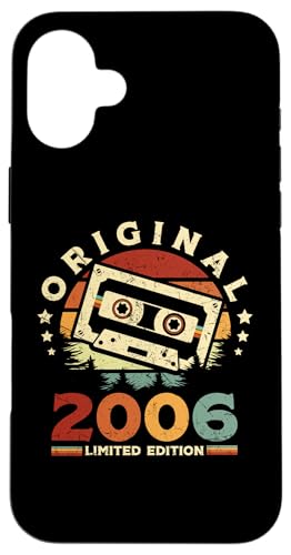 Hülle für iPhone 16 Plus Jahrgang 2006 Retro Geburtstagsshirt zum 19. Geburtstag von Retro Jahrgang Geburtstag Geschenk Coole Kassette