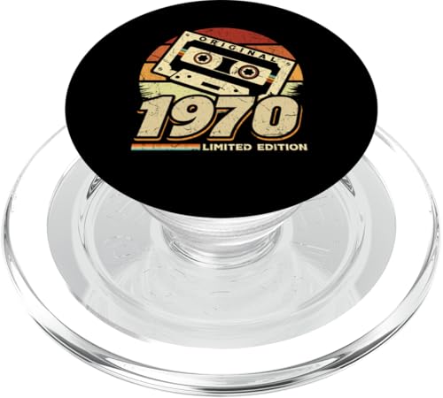 Jahrgang 1970 Retro Geburtstagsshirt zum 55. Geburtstag PopSockets PopGrip für MagSafe von Retro Jahrgang Geburtstag Geschenk Coole Kassette