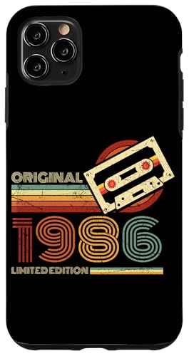 Hülle für iPhone 11 Pro Max Jahrgang 1986 Retro Geburtstagsshirt zum 39. Geburtstag von Retro Jahrgang Geburtstag Geschenk Lustig Kassette