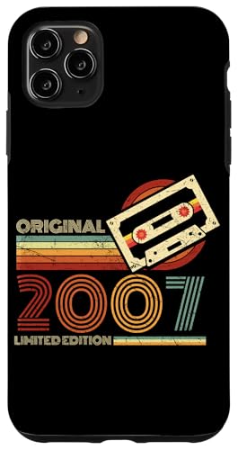 Hülle für iPhone 11 Pro Max Jahrgang 2007 Retro Geburtstagsshirt zum 18. Geburtstag von Retro Jahrgang Geburtstag Geschenk Lustig Kassette