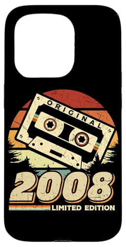 Hülle für iPhone 15 Pro Jahrgang 2008 Retro Geburtstagsshirt zum 17. Geburtstag von Retro Jahrgang Geburtstag Geschenk Lustig Kassette