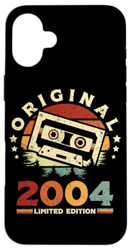 Hülle für iPhone 16 Plus Jahrgang 2004 Retro Geburtstagsshirt zum 21. Geburtstag von Retro Jahrgang Geburtstag Geschenk Lustig Kassette