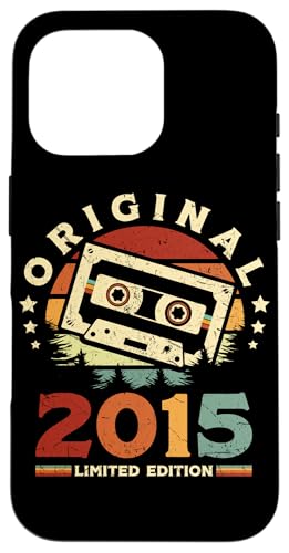 Hülle für iPhone 16 Pro Jahrgang 2015 Retro Geburtstagsshirt zum 10. Geburtstag von Retro Jahrgang Geburtstag Geschenk Lustig Kassette