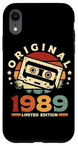 Hülle für iPhone XR Jahrgang 1989 Retro Geburtstagsshirt zum 36. Geburtstag von Retro Jahrgang Geburtstag Geschenk Lustig Kassette