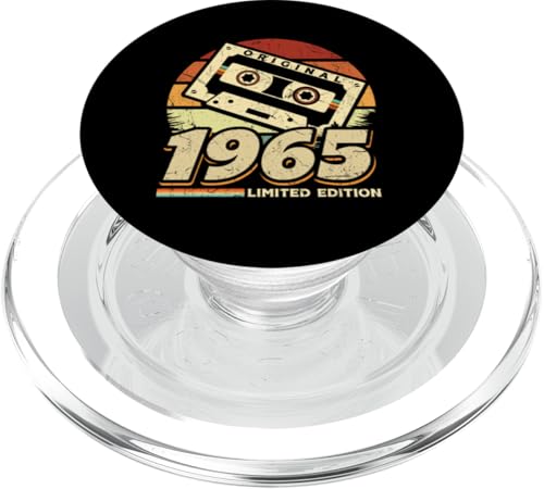 Jahrgang 1965 Retro Geburtstagsshirt zum 60. Geburtstag PopSockets PopGrip für MagSafe von Retro Jahrgang Geburtstag Geschenk Lustig Kassette