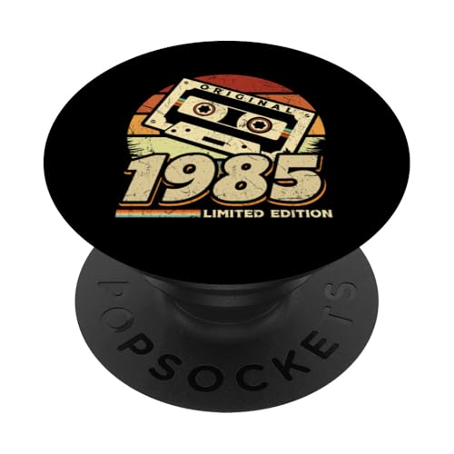 Jahrgang 1985 Retro Geburtstagsshirt zum 40. Geburtstag PopSockets Klebender PopGrip von Retro Jahrgang Geburtstag Geschenk Lustig Kassette