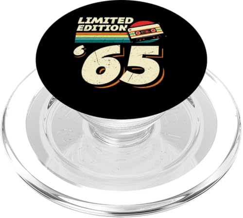 Jahrgang 1965 Retro Geburtstagsshirt zum 60. Geburtstag PopSockets PopGrip für MagSafe von Retro Jahrgang Geburtstag Geschenk Sunset Kassette