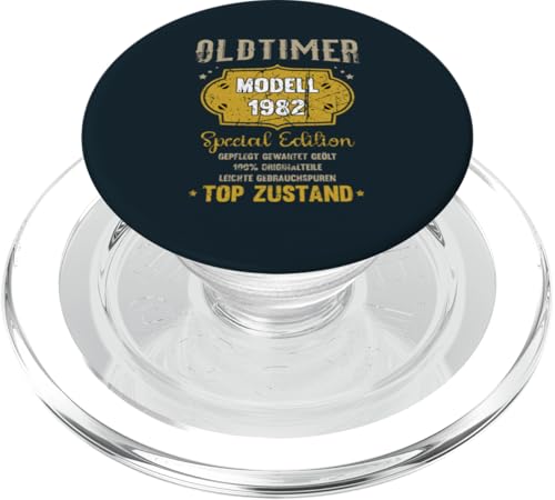 Oldtimer Modell 1982 Vintage 43. Geburtstag PopSockets PopGrip für MagSafe von Retro Jahrgang Geburtstag Geschenk