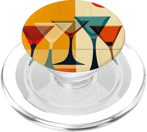 Martini Bar Mid Century Moderne Vektorgrafiken PopSockets PopGrip für MagSafe von Retro Martinis Tees And Cocktail Drinks by taiche