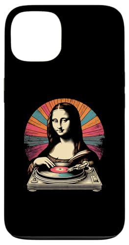 Mona Lisa DJ Plattenspieler - Lustiger Vintage DJing Musikliebhaber Hülle für iPhone 13 von Retro Mona Lisa DJ Gifts