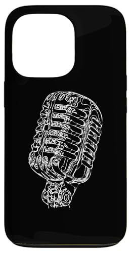 Hülle für iPhone 13 Pro Retro Mikrofon für Sänger Musiker von Retro Musik T-Shirts Sänger Geschenke