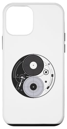 Hülle für iPhone 12 mini Music Lover DJ Plattenspieler Vinyl Record Collector Yin Yang von Retro Old School DJ Birthday Gift Idea Musician