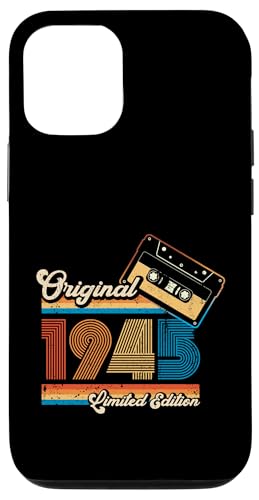 Hülle für iPhone 12/12 Pro 80.Geburtstag Original Männer Frauen Vintage Jahrgang 1945 von Retro Original Jahrgang Geschenke Geburtstag 2025