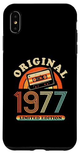 Hülle für iPhone XS Max 48.Geburtstag Original Männer Frauen Vintage Jahrgang 1977 von Retro Original Jahrgang Geschenke Geburtstag 2025