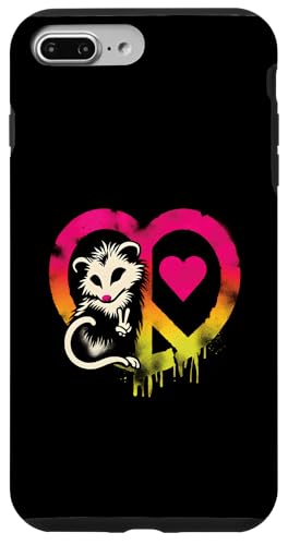 Peace Love And Opossum – Vintage Peace Symbol Opossum Lover Hülle für iPhone 7 Plus/8 Plus von Retro Peace Love And Apparel Gifts