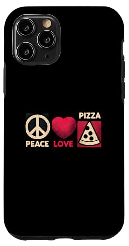 Peace Love Pizza – Vintage Peace Symbol Pizza Feinschmecker Liebhaber Hülle für iPhone 11 Pro von Retro Peace Love And Apparel Gifts