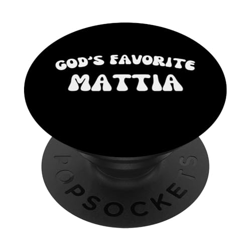 God's Favorite Mattia – lustig, christlich, religiös PopSockets mit austauschbarem PopGrip von Retro Personalized Christian Apparel Gifts