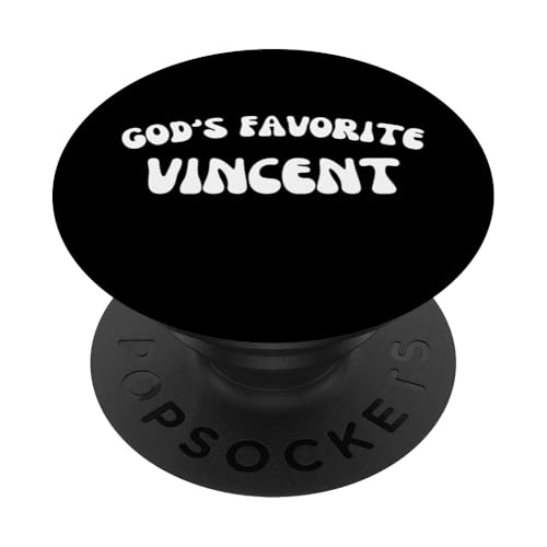 God's Favorite Vincent – lustig, christlich, religiös PopSockets mit austauschbarem PopGrip von Retro Personalized Christian Apparel Gifts