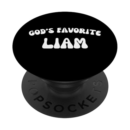 Gottes Lieblingsliam - Lustiger christlicher Ordensmann PopSockets mit austauschbarem PopGrip von Retro Personalized Christian Apparel Gifts