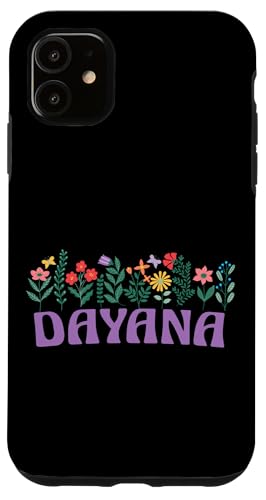 Hülle für iPhone 11 Wildblume Floral Dayana Vorname Muttertag Frauen von Retro Personalized Girl Name Tees