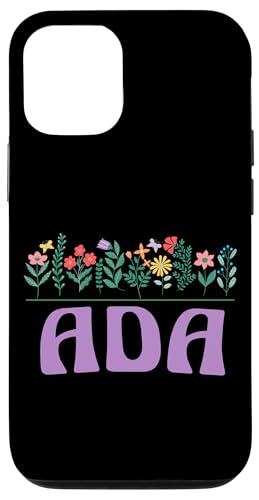 Hülle für iPhone 12/12 Pro Wildflower Floral ADA Vorname Muttertag Frauen von Retro Personalized Girl Name Tees