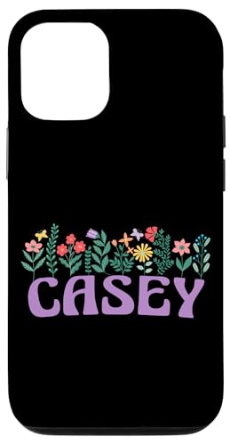 Hülle für iPhone 12/12 Pro Wildflower Floral Casey Vorname Muttertag Frauen von Retro Personalized Girl Name Tees