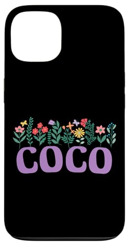 Hülle für iPhone 13 Wildflower Floral Coco Vorname Muttertag Frauen von Retro Personalized Girl Name Tees