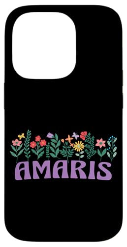 Hülle für iPhone 14 Pro Wildblume Floral Amaris Vorname Muttertag Frauen von Retro Personalized Girl Name Tees