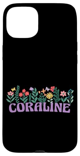 Hülle für iPhone 15 Plus Wildflower Floral Coraline Vorname Muttertag Frauen von Retro Personalized Girl Name Tees