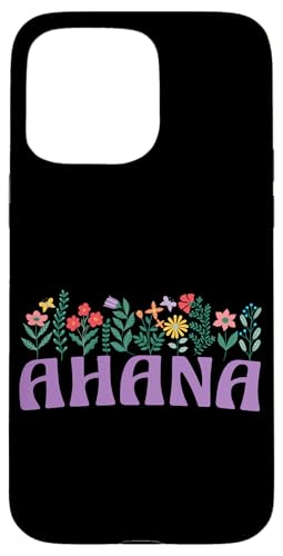 Hülle für iPhone 15 Pro Max Wildblume Floral AHANA Vorname Muttertag Frauen von Retro Personalized Girl Name Tees