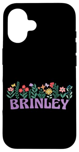 Hülle für iPhone 16 Wildflower Floral Brinley Vorname Muttertag Frauen von Retro Personalized Girl Name Tees