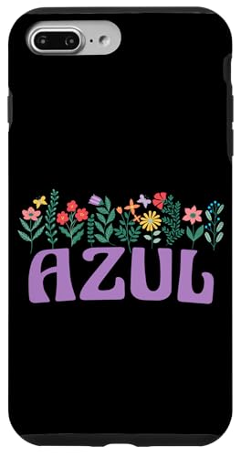 Hülle für iPhone 7 Plus/8 Plus Wildflower Floral AZUL Vorname Muttertag Damen von Retro Personalized Girl Name Tees