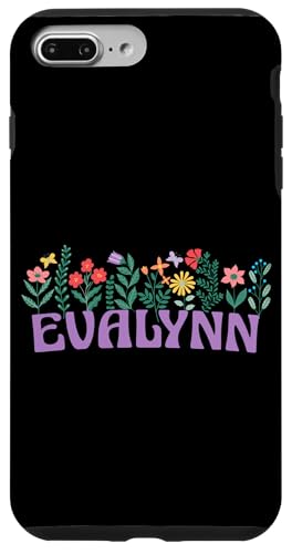 Hülle für iPhone 7 Plus/8 Plus Wildflower Floral EVALYNN Vorname Muttertag Damen von Retro Personalized Girl Name Tees