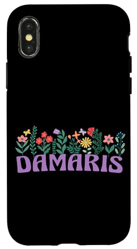 Hülle für iPhone X/XS Wildflower Floral Damaris Vorname Muttertag Damen von Retro Personalized Girl Name Tees