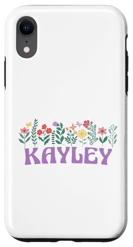 Hülle für iPhone XR Wildflower Floral KAYLEY Vorname Muttertag Damen von Retro Personalized Girl Name Tees